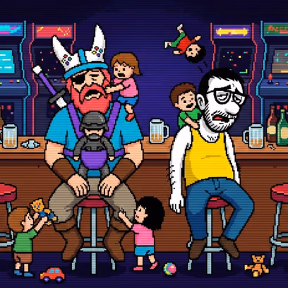 אָבּוּק X אבות וחרבות מציגים: Game Over